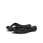 Women's Waimea Leather Flip-Flop  |  Black/Black