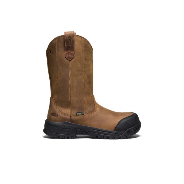 Women's Evanston Pull-On Waterproof Boot (Carbon Toe)  |  Bison/Black