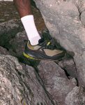 Men's Roam Trail Running Shoe  |  Black/Orange Peel