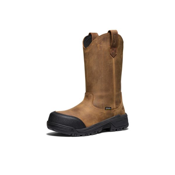 Women's Evanston Pull-On Waterproof Boot (Carbon Toe)  |  Bison/Black
